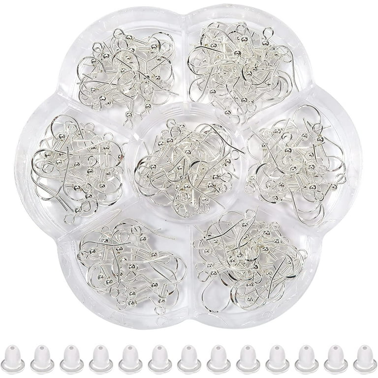 Hypoallergenic Earring Hooks 600 pcs Ear Wires Fish Hooks with Ball and  Coil