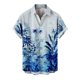 thumbnail image 1 of Camisa suelta de manga corta con estampado hawaiano y bolsillo en el pecho con solapa para hombre Pompotops oipoqjl44047, 1 of 4