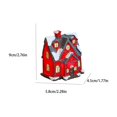 thumbnail image 5 of Christmas Village Decor, Resin Christmas Church Tabletop House with Soft Light for Desk Bookshelf Mantel and Holiday Table, 2.95 x 2.28 x 1.77 in, 5 of 5