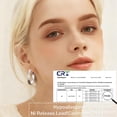 thumbnail image 6 of YOUNGYUE Sterling Silver Hoop Earrings for Women, Hypoallergenic Thick Silver Hoops, Cubic Zirconia, 50mm, 6 of 6