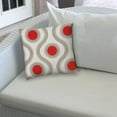 thumbnail image 3 of HomeRoots 408817 17 x 17 x 4 in. Coral & White Blown Seam Ogee Lumbar Indoor & Outdoor Pillow, 3 of 5