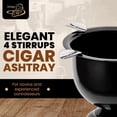 thumbnail image 2 of Stinky Cigar Tall Cigar Ashtray with 4 Stirrups for Indoor & Outdoor Use | Windproof Design with 4.25 inch Deep Bowl for Cigars, Perfect Cigar Accessory for Cigar Aficionados & Home Decor - Jet Black, 2 of 14