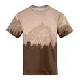 thumbnail image 5 of Men's Fashion T-Shirts Graphic Tees Mountain Views Print Tee for Men Coffee XXL, 5 of 6