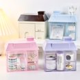 thumbnail image 1 of CNKOO Stationery Storage Box Visible Multiple Grids House Shape Desk Sundries Storage Container Household Supplies, 1 of 8