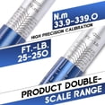 thumbnail image 3 of LAICAIW 1/2-Inch Drive Click Torque Wrench, Torque Wrench 1/2 Drive 25-250FT.LB/33.9-339N.M with a XIPE Storage Tray, 3 of 7