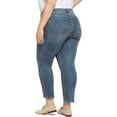 thumbnail image 2 of NYDJ Womens Plus Stella Tapered Medium Wash Ankle Jeans, 2 of 2