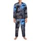 thumbnail image 3 of Fotbe Black And Blue Lightning Dragon Pijama de Hombre con Estampado de Manga Larga, Conjunto de 2 Piezas, Ropa de Dormir Suave y Cómoda con Bolsillos-Small, 3 of 7