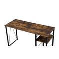 thumbnail image 3 of 47 Inch Computer Desk with Open Shelves, Home Office Writing Desk with Large Tabletop Space and Metal Legs, Working Desk for Living Room Office, Oak, 3 of 3