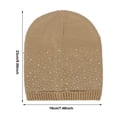 thumbnail image 6 of Rhinestones Hats for Men Women Cuffed Knit Winter Warm Casual Soft Stretchy Cap Fashion Dot Knitted Hat Outdoor, 6 of 6