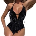 thumbnail image 2 of MKLEKYY Trajes De Baño Mujer Women Sexy Swimsuit With Tie Up Neck And Sequin Swimsuit Bikini, 2 of 6