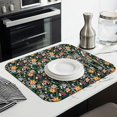 thumbnail image 3 of Pioneer Flower Floral Print Pattern Dish Drying Mat for Kitchen 1 Pack, Ultra Absorbent Microfiber Dishes Drainer Mats,16"x18", 3 of 6