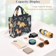 thumbnail image 5 of FORMRS Womens Corduroy Tote Bag Crossbody Shoulder Handbag with Pocket, Orange Dinosaur, 5 of 7