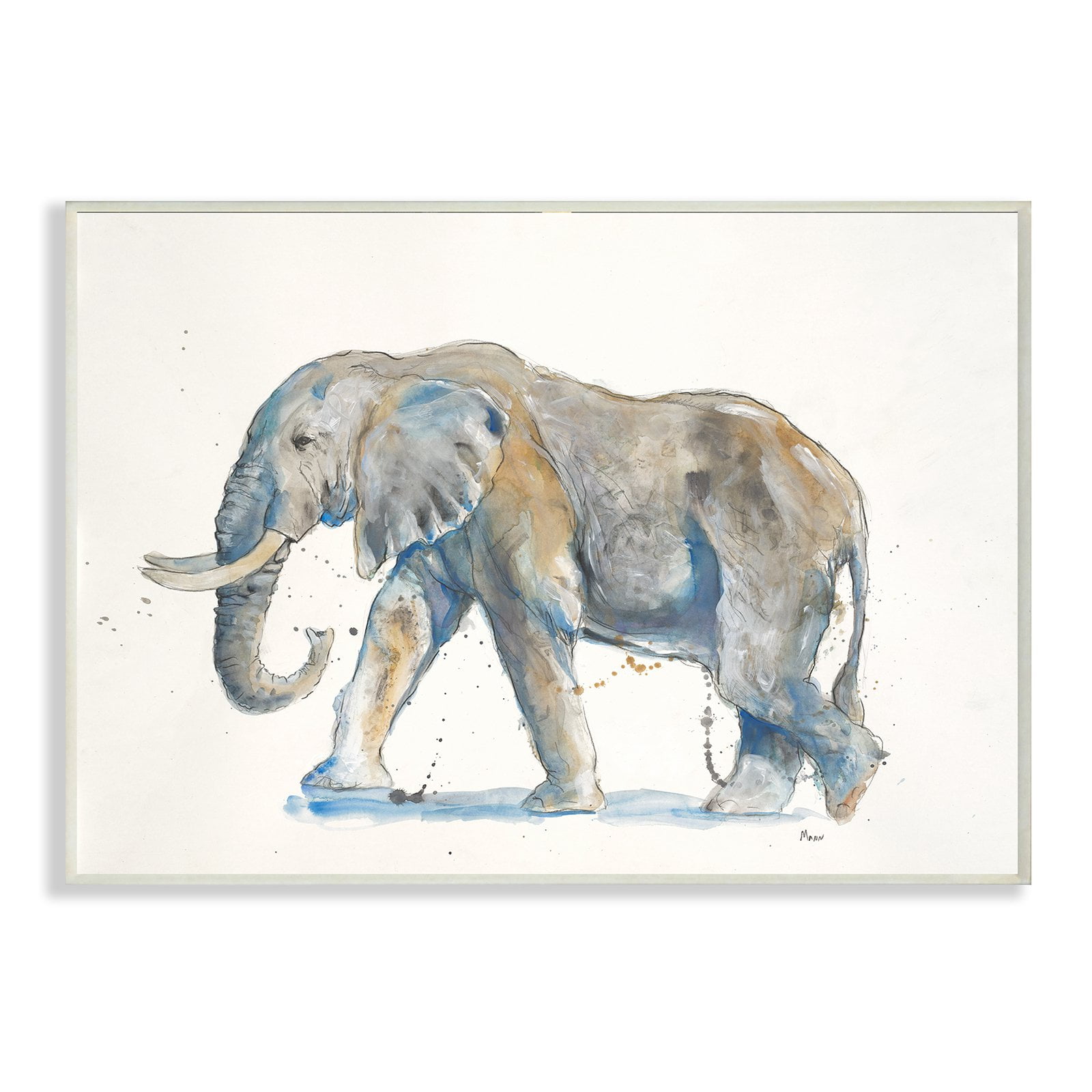 The Stupell Home Decor Collection Elephant On A Bicycle Super 