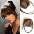 thumbnail image 7 of Clip in Bangs 100% Human Hair Extensions Reddish Brown Clip on Fringe Bangs with nice net Natural Flat neat Bangs with (Wispy Bangs, Medium Brown), 7 of 7