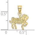 thumbnail image 4 of Solid 10K Yellow Gold Carousel Horse Charm - 16.7mm, 4 of 6