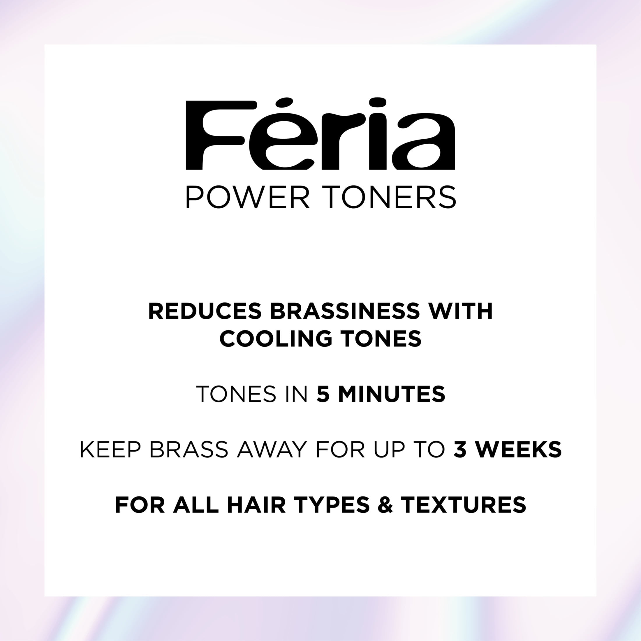 L'Oreal Paris Feria Toner, Anti-Brass Ice Blonde (Ash Blonde), 1 Kit