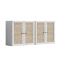 thumbnail image 2 of POLIHOME Wall Cabinet Storage-Rattan Laundry Cabinet,Wall Mounted Cabinet with Adjustable Shelves, 24INCH X 2PCS，White, 2 of 6