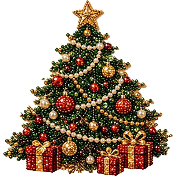 CLIQKWEN Christmas Pearl Diamond Painting Kit - DIY 3D Art for Adults Beginners - Home Wall Decor