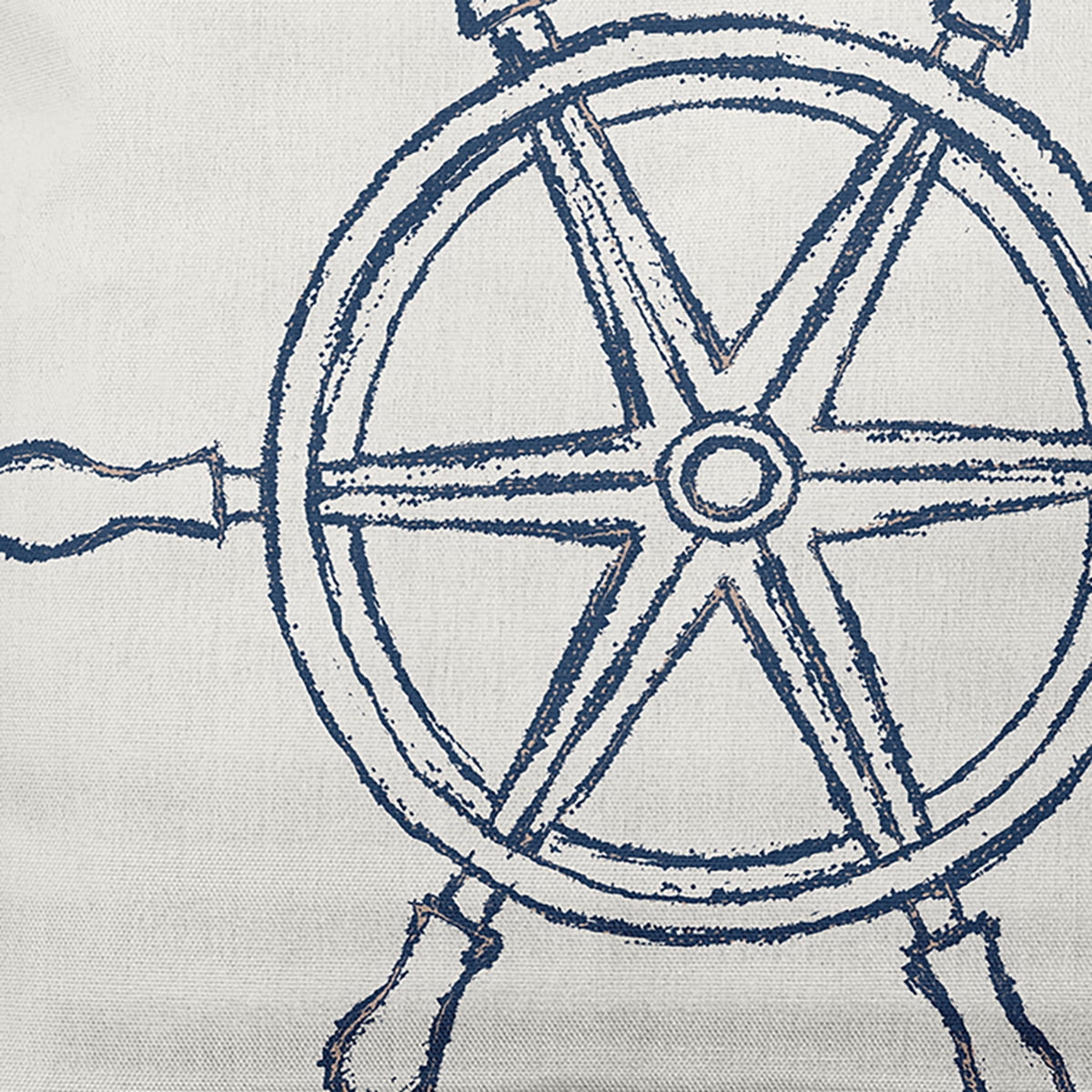 Simply Daisy 14" x 20" Large Ship Wheel Nautical Decorative Indoor Pillow