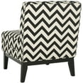 thumbnail image 4 of SAFAVIEH Armand Black and White Zig Zag Linen/Cotton Accent Chairs (25.2 in. W x 31.9 in. D x 33.1 in. H), 4 of 7