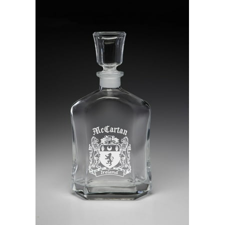 

McCartan Irish Coat of Arms Whiskey Decanter (Sand Etched)