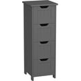 thumbnail image 6 of ZENSTYLE Bathroom Floor Cabinet Wood Free Standing Storage Organizer with 4 Drawers Gray, 6 of 8