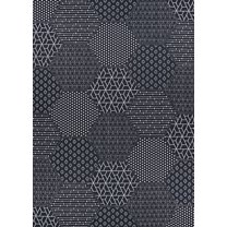 Couristan 6.5' x 9.5' Black and White Contemporary Rectangular Outdoor Area Throw Rug