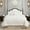 Antique White, variant on Home Soft Things 7 Piece Ogee Faux Fur Embroidery Bedspread Set - Dusty Cedar - King (102" x 90")