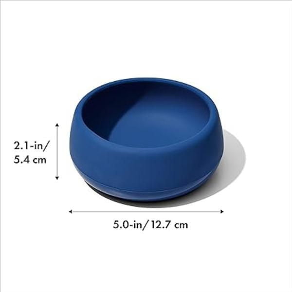 OXO Tot - Bol en Silicone - Silicone Alimentaire - Flexible - Parfait pour les Tout-Petits Apprenant à Se Nourrir - Sans BPA - Bleu Marine