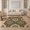 Brown Gold Cream, Pattern 4, variant on ODIKA Vintage Faded Contrasting Tone Rectangular Crisp Details for Master Suite, California King, Under Bed, Foldable Easy Care