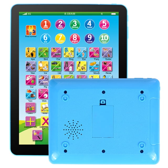 Bsvklp Mini Educativos Aprendizaje Portátil Táctil Con Juguete Lectura Juegos (azul)