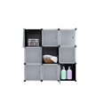 thumbnail image 4 of 9 Cube Stackable Organizer Closet Storage Wardrobe Clothes Rack Shelf Cabinet US, 4 of 5