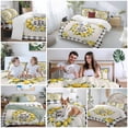 thumbnail image 5 of Lemon Duvet Cover Set Queen Size, Farmhouse Yellow Fruit 4 Piece Soft Microfiber Bedding Set with 1 Duvet Cover, 1 Flat Sheet, 2 Pillowcases, 5 of 9