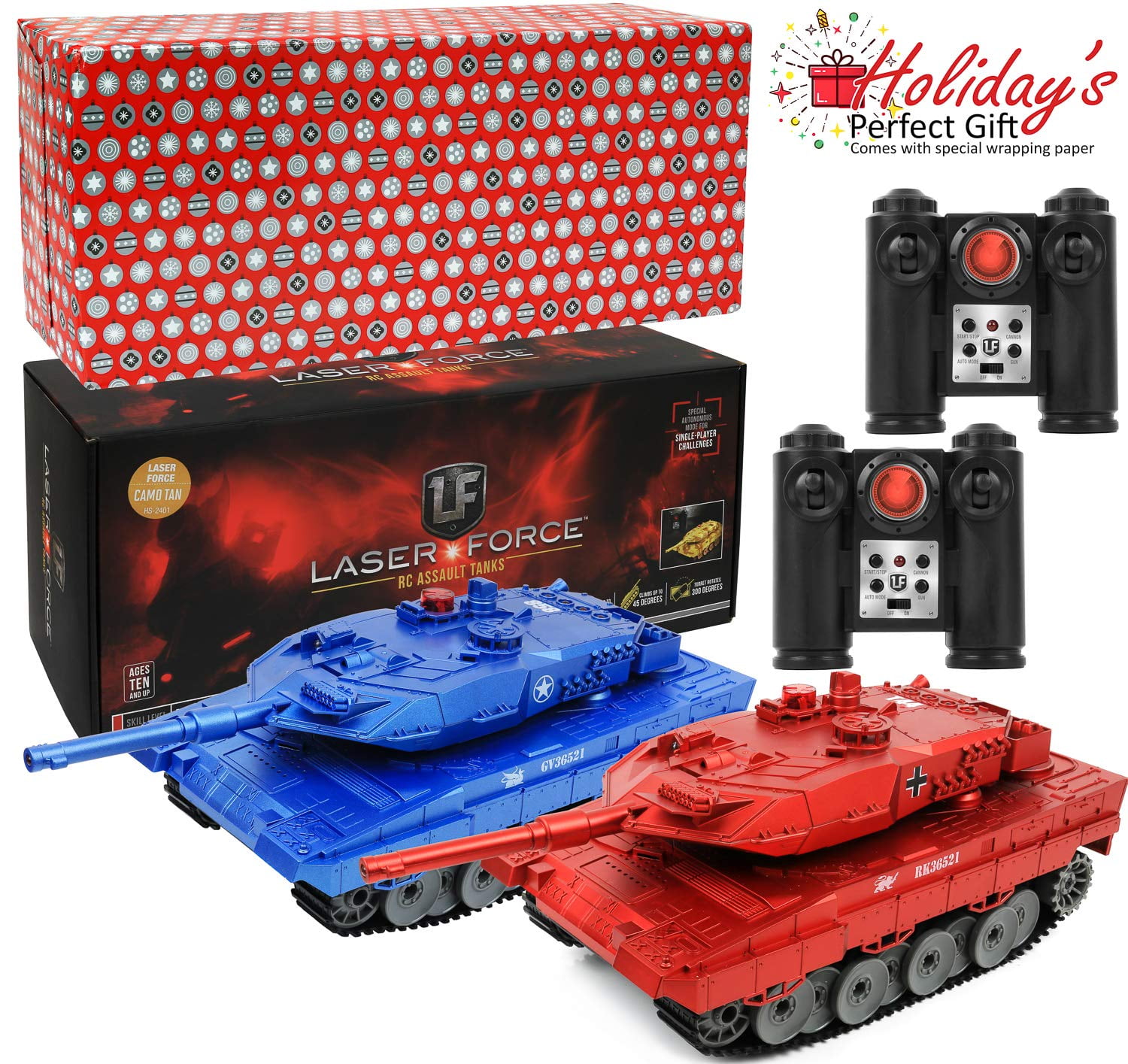 Click N Play RC Battle Tank Infrared Full Size 15 Tanks with LED