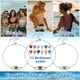 thumbnail image 3 of Pulsera de tobillo de plata esterlina Silvora con piedra de nacimiento de corazón de abril, 3 of 8