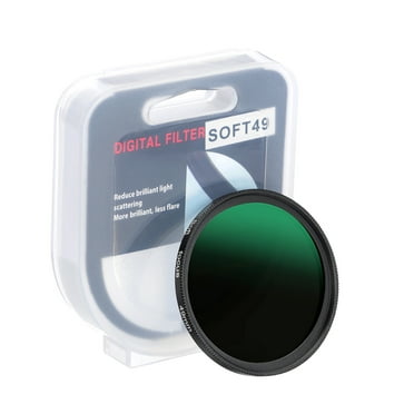 Uxcell 49mm Mist Filter, Soft Diffusion Filter Fog Effect Camera Lens Filter Slim Optical Glass with Lens Cap, Black