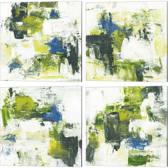 Great Art Now Summer Meadow by Melissa Wang 4 Piece Canvas Art Set Each 14"W x 14"H