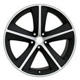 thumbnail image 2 of 20x9 Wheel Fits Dodge, Chrysler - SRT Style Satin Black Rim with Machined Face, Hollander 2357, 2 of 3