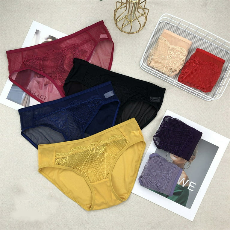 JDEFEG Women'S Underwear Cotton Womens Lace Thin Ribbon Hollowt