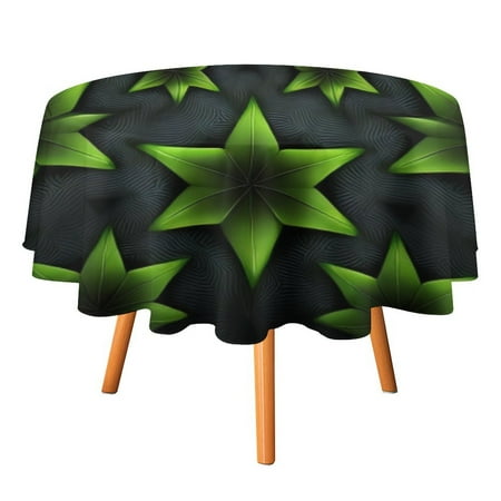 

Colored Geometric Patterns Petals Leaves Household Circular Tablecloth Durable Easy to Clean Fashionable Design