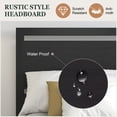 thumbnail image 2 of Amolife King Size Metal Platform Bed Frame with Wooden Headboard, 12.4" Under-Bed Storage, Black, 2 of 6