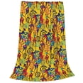 thumbnail image 2 of Honeii Dancing African Womens Print Fleece Blanket - Throw Blanket for Bed, Sofa, Couch, Camping, and Travel , Microplush Ultra Soft Warm Blanket-40"x30", 2 of 7