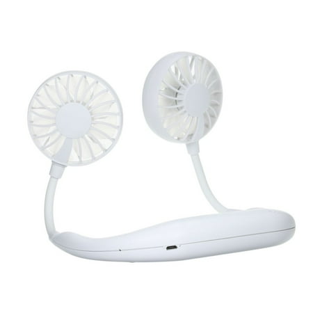 

Portable Hanging Neck Sports Fan - USB Rechargeable Hands Free Neckband Fans Headphone Design Mini Cooler Wearable Neck Fans for Travel Office Outdoor