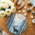 thumbnail image 2 of Forest Elk Round Placemats Set of 6 for Dinning Tables,Heat-proof Braided Table Mats 15 Inch,Deer Birds Nature Tree Antlers Mountain Washable Place Mat for Kitchen Restaurant Party Table Decor, 2 of 9
