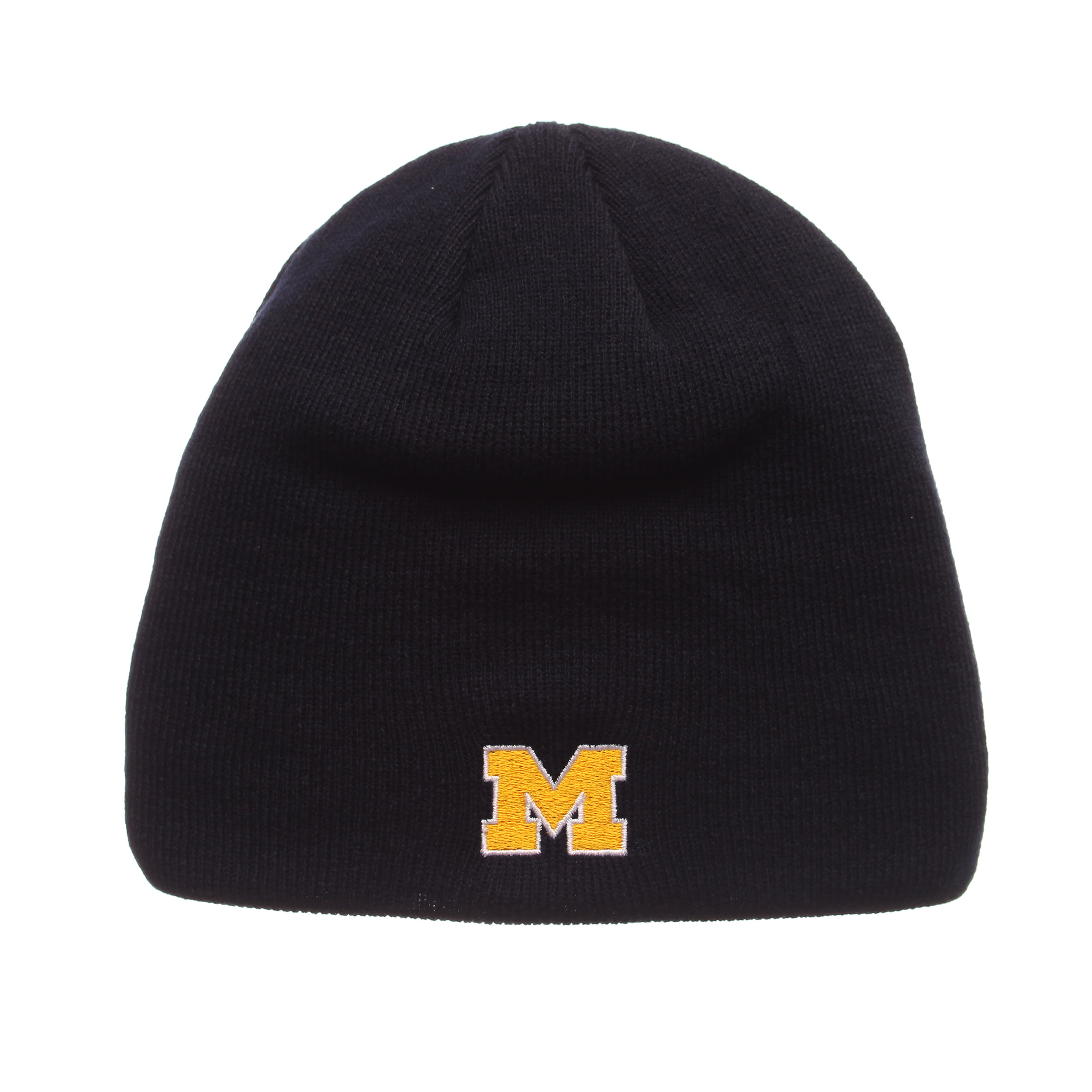 Michigan Wolverines NCAA Official Womens Cuffed Crochet Knit Cap/Hat White NWT 