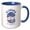 Blue/White, variant on 3drose, Alabama State, the Usa. the Heart of Dixie. Established in 1819, 11oz Two-tone Black Mug