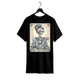 thumbnail image 1 of Camiseta negra con estampado de tarot de crochet, diseño de esqueleto de mamá, 100% algodón, transpirable, elástica, informal, para actividades al aire libre, estilo urbano, lavable a máquina., 1 of 6