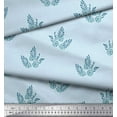 thumbnail image 3 of Soimoi Poly Georgette Fabric Leaves & Floral Block Printed Craft Fabric by The Yard 42 Inch Wide, 3 of 3