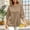 Brown, variant on Women's 3/4 Sleeve Tops Plus Size Solid Color Loose Round Neck Blouse Comfortable Top