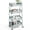 Green, variant on CONCETTA 3-Tier Utility Rolling Cart, Metal Mobile Storage Rack with Lockable Castors for Office, School, Bathroom, Green